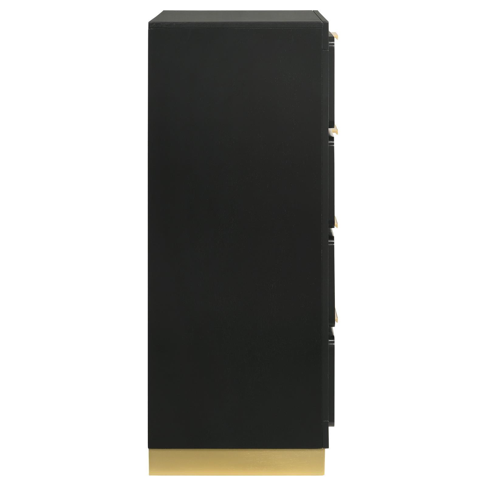 Caraway 4-Drawer Bedroom Chest Black 224785 [ETA: 5/8/2024] - Ella Furniture