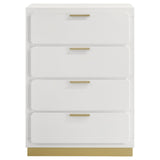 Caraway 4-Drawer Bedroom Chest White 224775 [ETA: 5/8/2024] - Ella Furniture