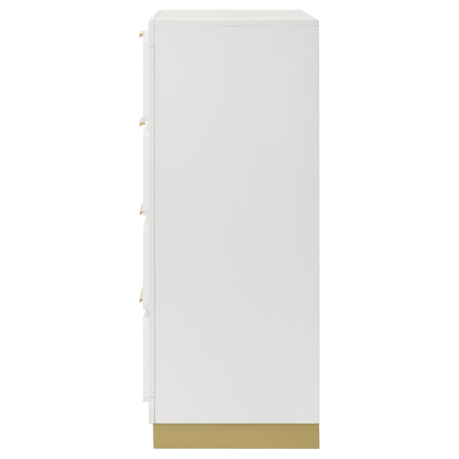 Caraway 4-Drawer Bedroom Chest White 224775 [ETA: 5/8/2024] - Ella Furniture