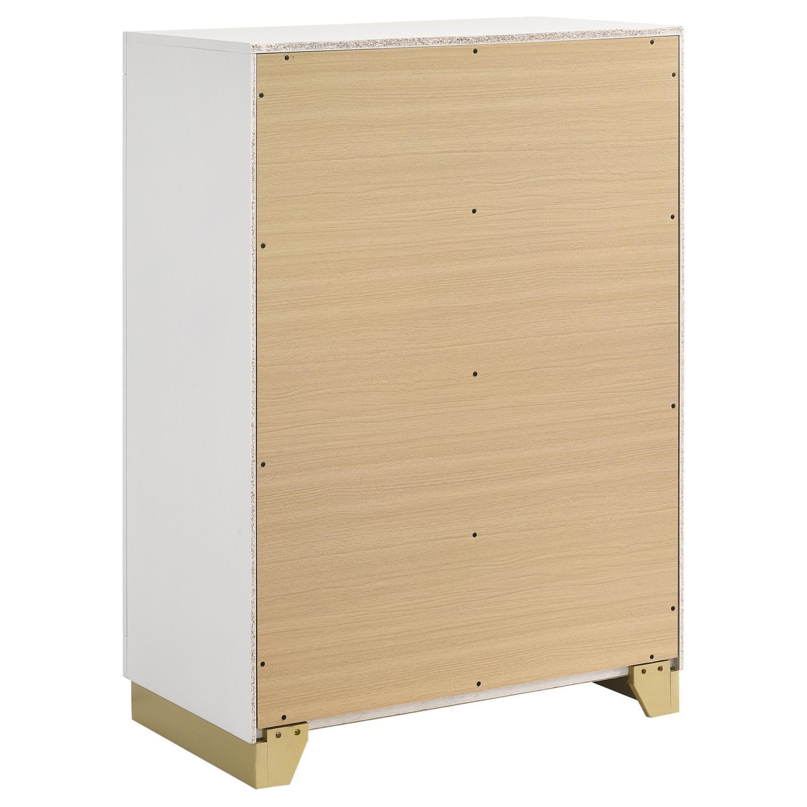 Caraway 4-Drawer Bedroom Chest White 224775 [ETA: 5/8/2024] - Ella Furniture