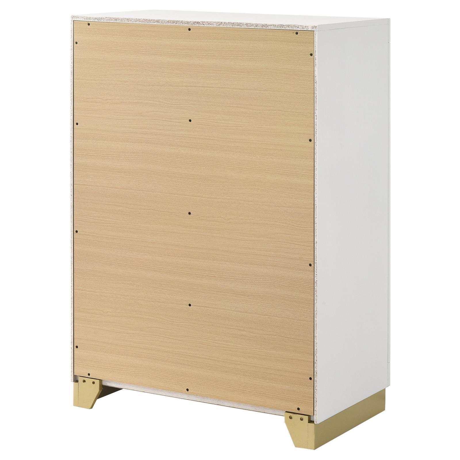 Caraway 4-Drawer Bedroom Chest White 224775 [ETA: 5/8/2024] - Ella Furniture