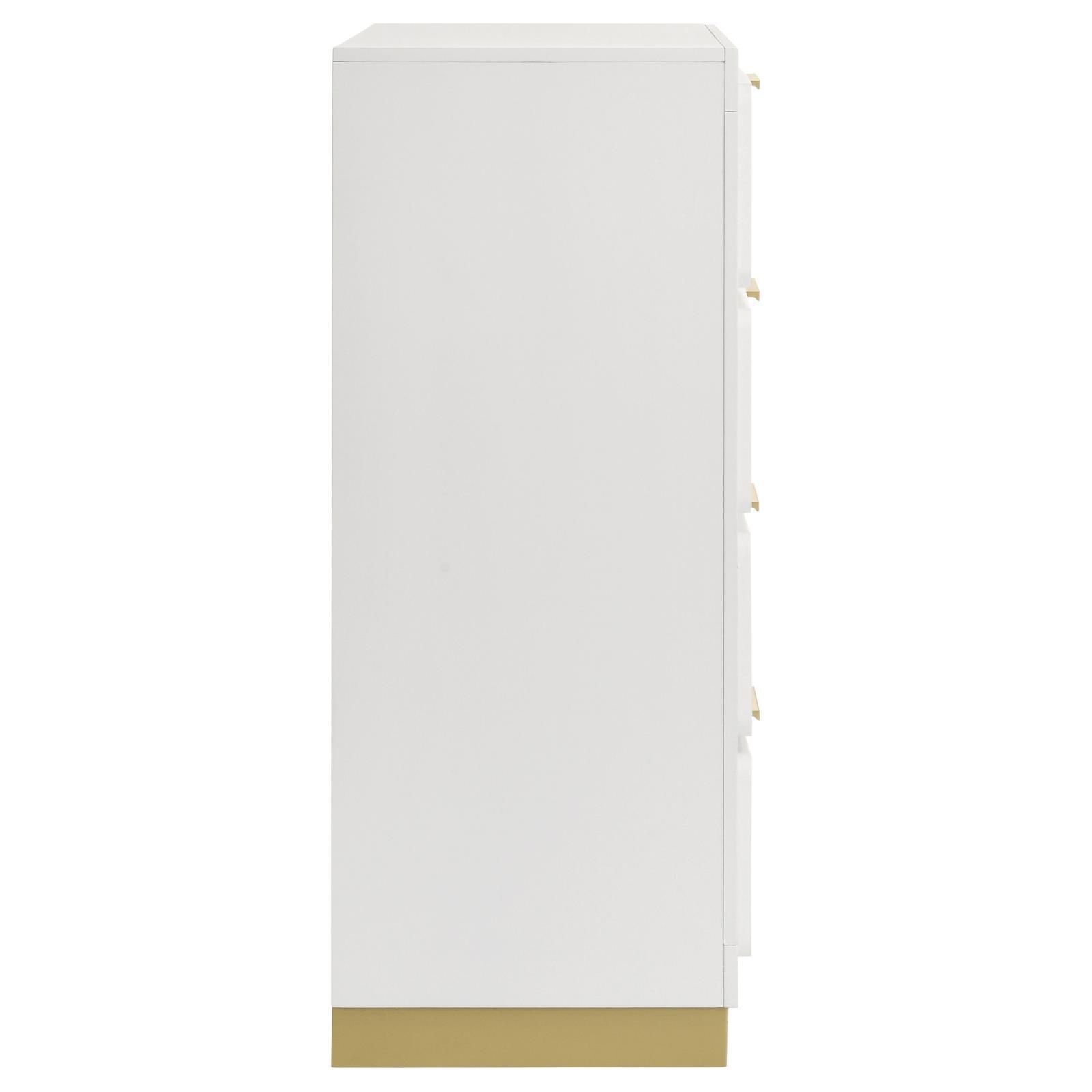 Caraway 4-Drawer Bedroom Chest White 224775 [ETA: 5/8/2024] - Ella Furniture