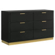 Caraway 6-Drawer Bedroom Dresser Black 224783 [ETA: 5/8/2024] - Ella Furniture