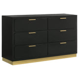 Caraway 6-Drawer Bedroom Dresser Black 224783 [ETA: 5/8/2024] - Ella Furniture