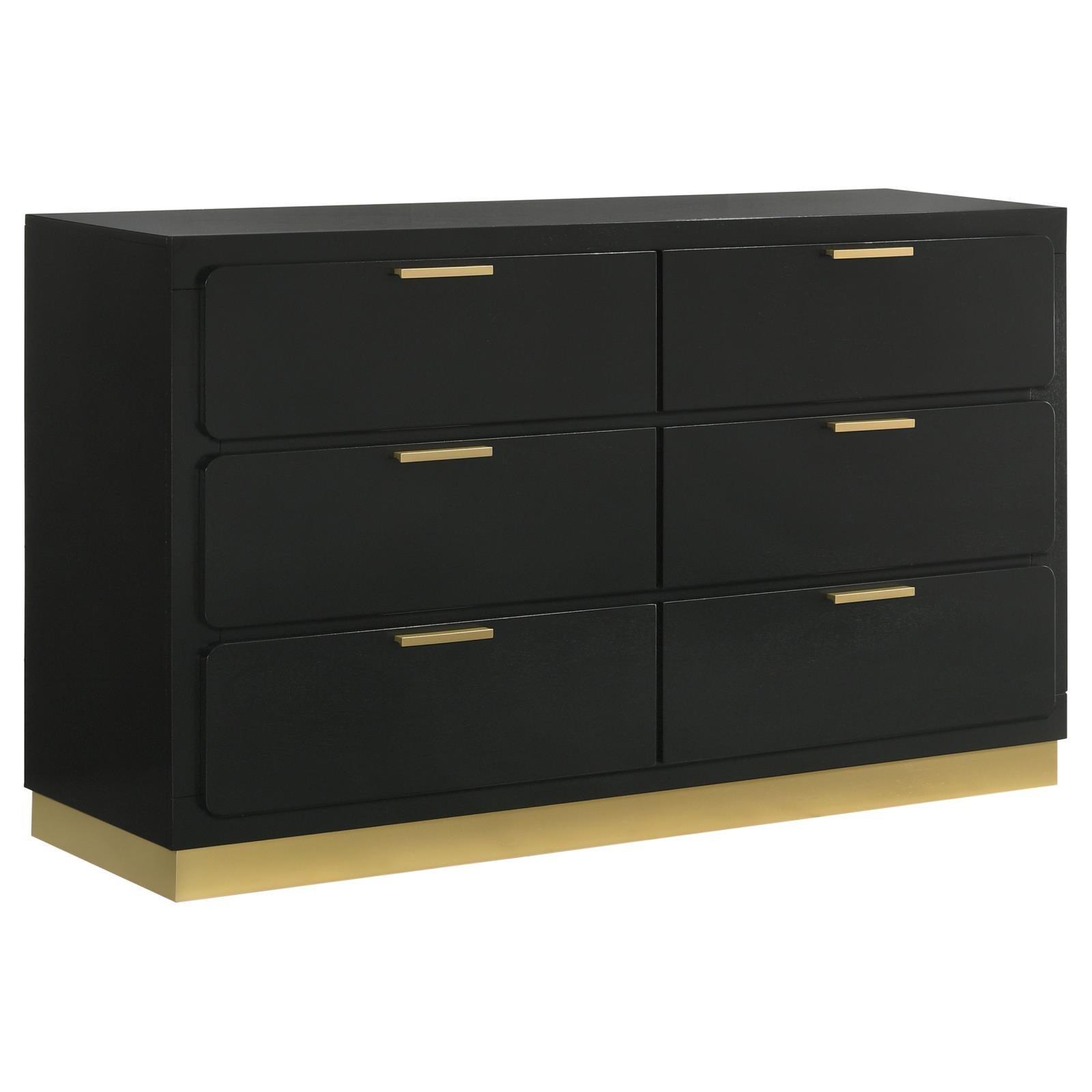 Caraway 6-Drawer Bedroom Dresser Black 224783 [ETA: 5/8/2024] - Ella Furniture