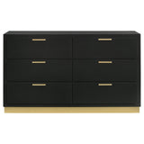 Caraway 6-Drawer Bedroom Dresser Black 224783 [ETA: 5/8/2024] - Ella Furniture