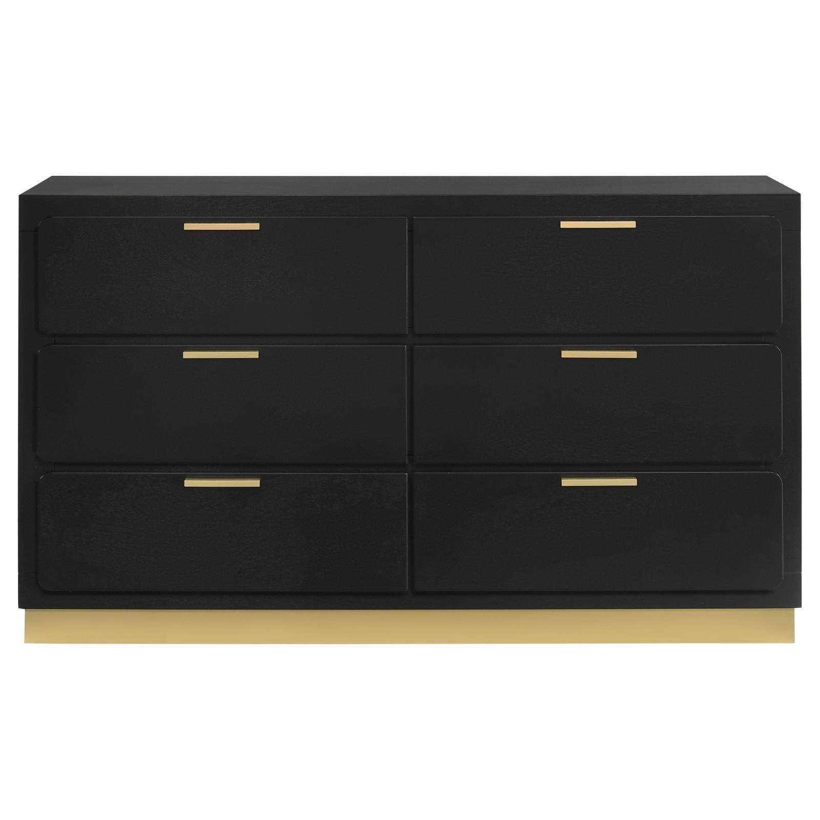 Caraway 6-Drawer Bedroom Dresser Black 224783 [ETA: 5/8/2024] - Ella Furniture