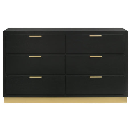 Caraway 6-Drawer Bedroom Dresser Black 224783 [ETA: 5/8/2024] - Ella Furniture