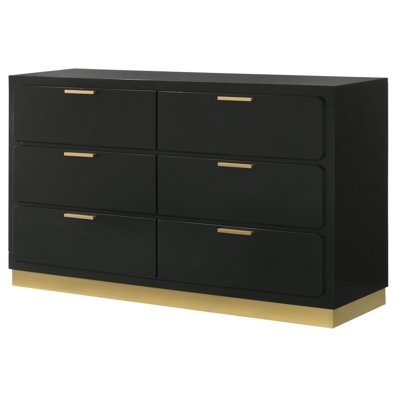 Caraway 6-Drawer Bedroom Dresser Black 224783 [ETA: 5/8/2024] - Ella Furniture