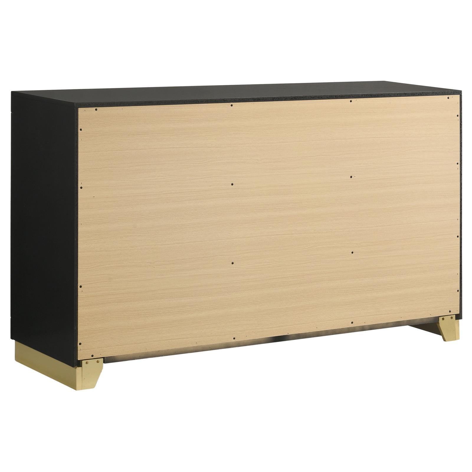 Caraway 6-Drawer Bedroom Dresser Black 224783 [ETA: 5/8/2024] - Ella Furniture