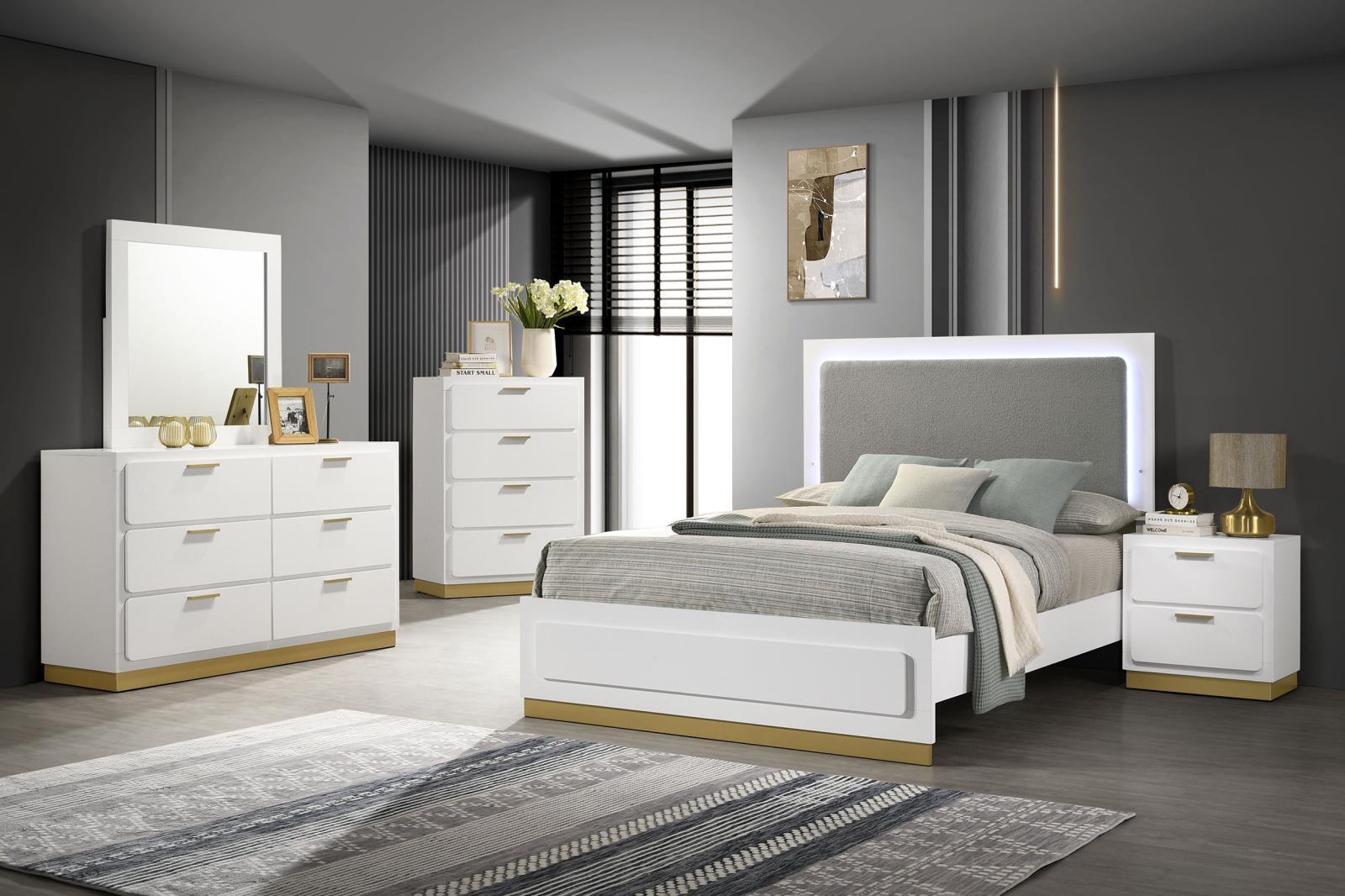 Caraway 6-Drawer Bedroom Dresser White 224773 [ETA: 5/8/2024] - Ella Furniture