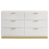 Caraway 6-Drawer Bedroom Dresser White 224773 [ETA: 5/8/2024] - Ella Furniture