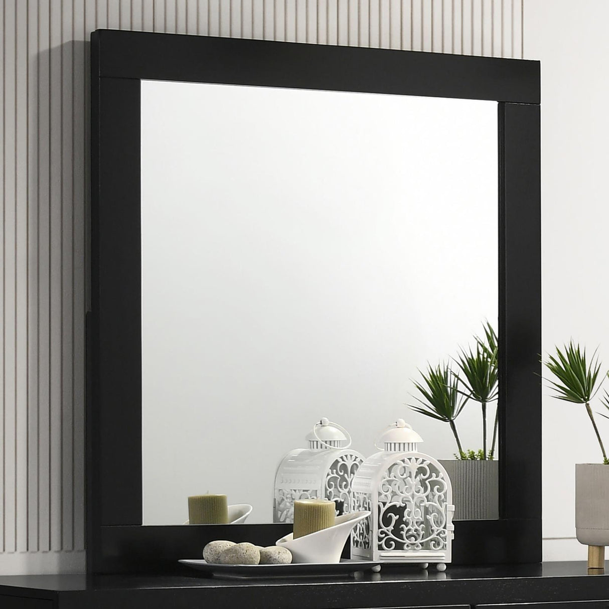 Caraway Dresser Mirror Black 224784 [ETA: 5/8/2024] - Ella Furniture