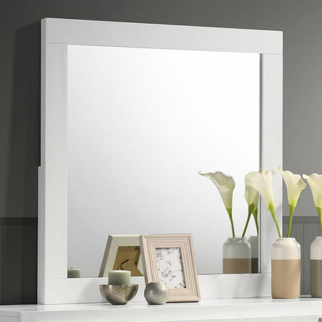 Caraway Dresser Mirror White 224774 [ETA: 5/8/2024] - Ella Furniture