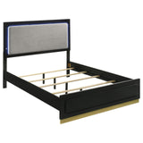 Caraway Eastern King Bed With LED Headboard Black And Grey 224781Ke [ETA: 5/8/2024] - Ella Furniture