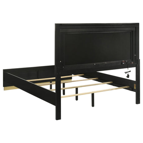 Caraway Eastern King Bed With LED Headboard Black And Grey 224781Ke [ETA: 5/8/2024] - Ella Furniture