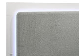 Caraway Eastern King Bed With LED Headboard White And Grey 224771Ke [ETA: 5/8/2024] - Ella Furniture