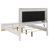 Caraway Queen Bed With LED Headboard White And Grey 224771Q [ETA: 5/8/2024] - Ella Furniture