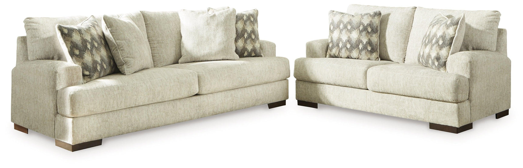 Caretti Parchment Sofa And Loveseat - Ella Furniture