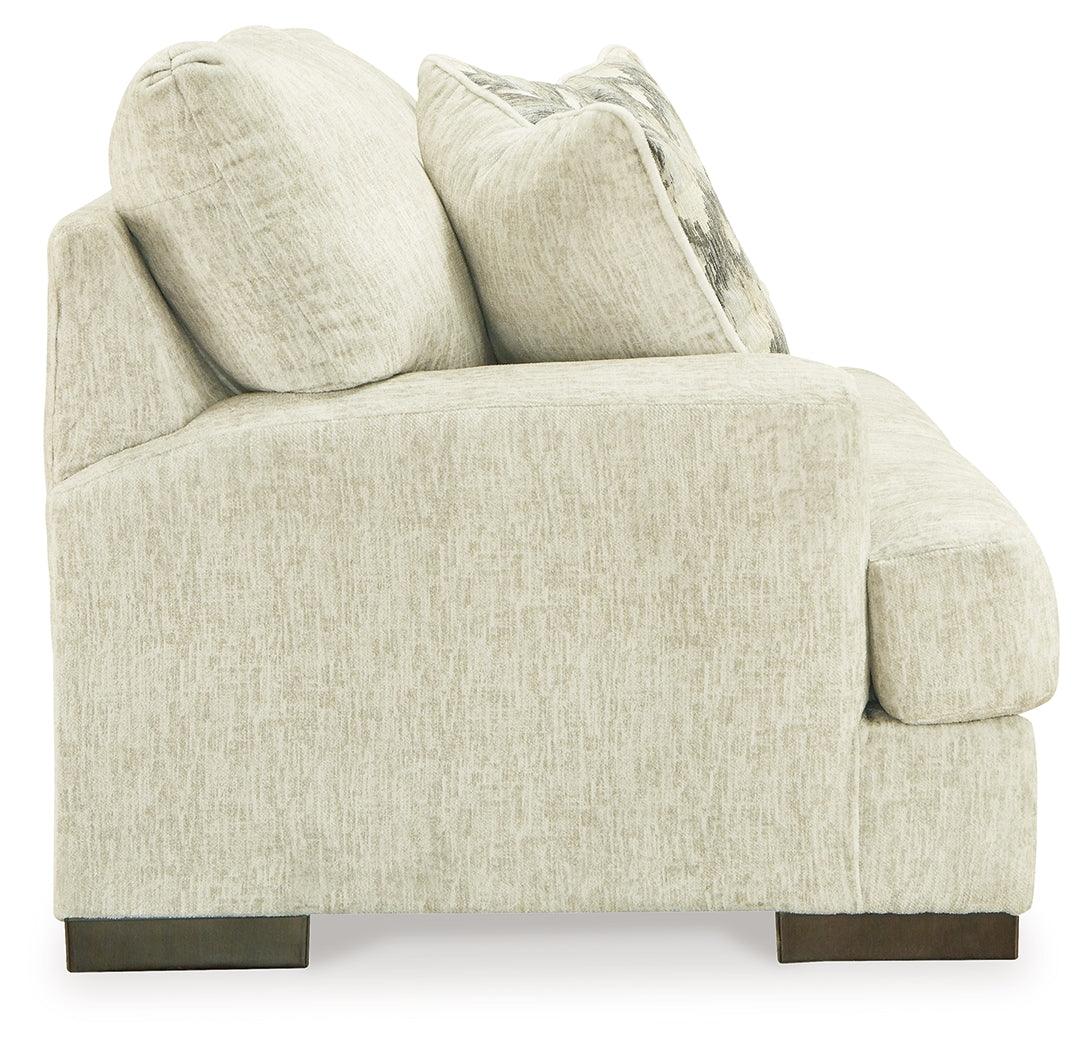 Caretti Parchment Sofa, Loveseat, Chair And Ottoman - Ella Furniture