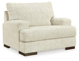 Caretti Parchment Sofa, Loveseat, Chair And Ottoman - Ella Furniture