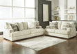 Caretti Parchment Sofa, Loveseat, Chair And Ottoman - Ella Furniture