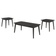 Carey 3-Piece Occasional Set With Coffee And End Tables Black 708490 - Ella Furniture