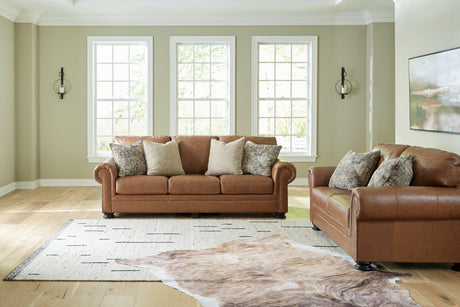 Carianna Caramel Sofa And Loveseat - Ella Furniture
