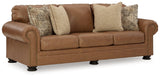 Carianna Caramel Sofa, Loveseat, Chair And Ottoman - Ella Furniture