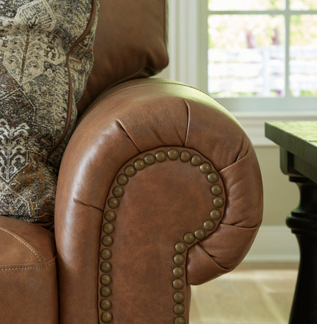 Carianna Caramel Sofa, Loveseat, Chair And Ottoman - Ella Furniture