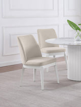 Carissa Upholstered Dining Side Chair Beige (Set of 2) 108302 - Ella Furniture