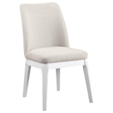 Carissa Upholstered Dining Side Chair Beige (Set of 2) 108302 - Ella Furniture