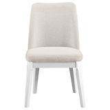 Carissa Upholstered Dining Side Chair Beige (Set of 2) 108302 - Ella Furniture