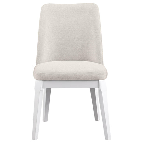 Carissa Upholstered Dining Side Chair Beige (Set of 2) 108302 - Ella Furniture