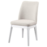 Carissa Upholstered Dining Side Chair Beige (Set of 2) 108302 - Ella Furniture