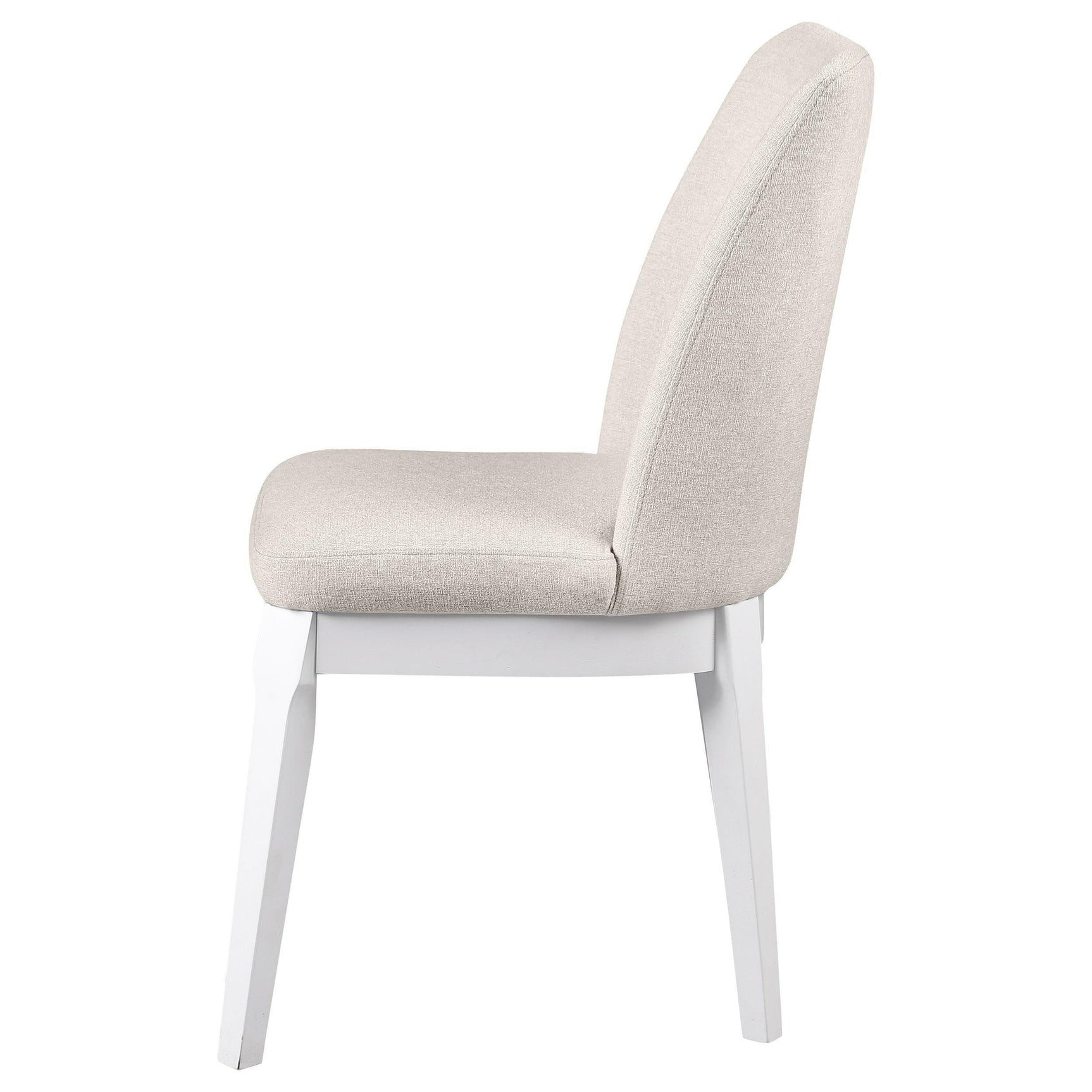Carissa Upholstered Dining Side Chair Beige (Set of 2) 108302 - Ella Furniture