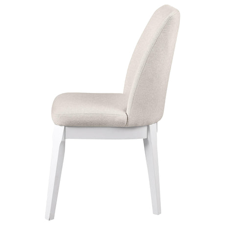 Carissa Upholstered Dining Side Chair Beige (Set of 2) 108302 - Ella Furniture