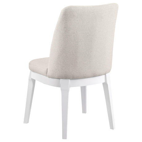 Carissa Upholstered Dining Side Chair Beige (Set of 2) 108302 - Ella Furniture