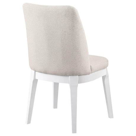 Carissa Upholstered Dining Side Chair Beige (Set of 2) 108302 - Ella Furniture