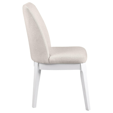 Carissa Upholstered Dining Side Chair Beige (Set of 2) 108302 - Ella Furniture