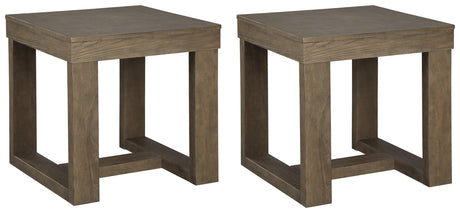 Cariton Gray 2 End Tables - Ella Furniture