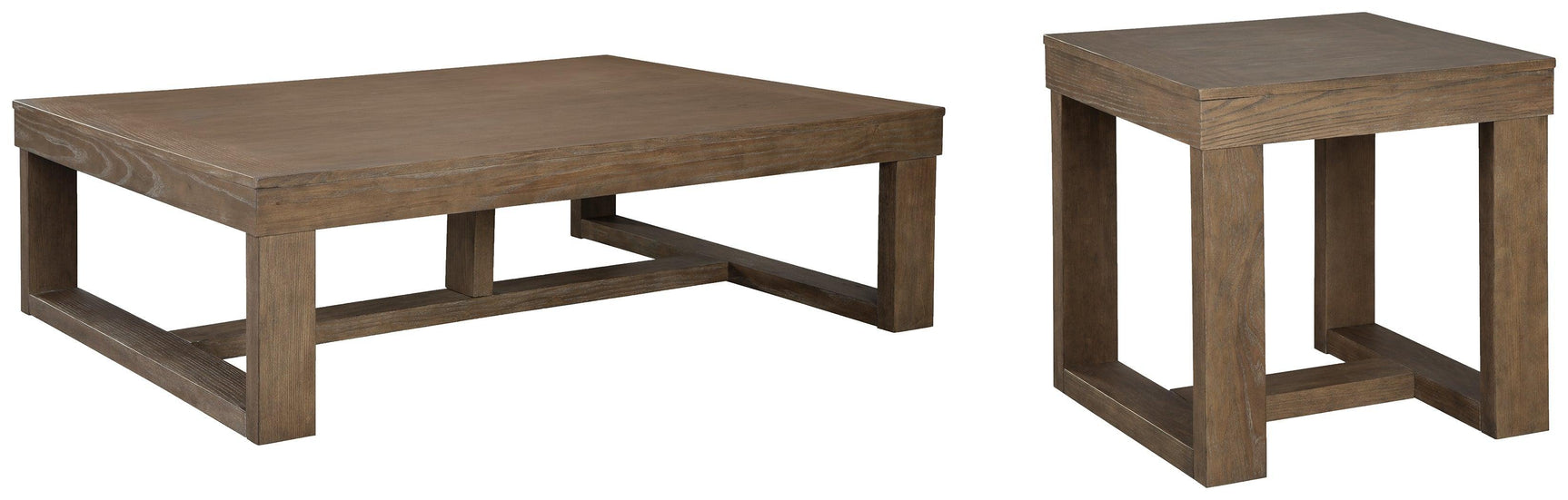 Cariton Gray Coffee Table With 1 End Table - Ella Furniture
