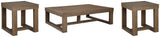 Cariton Gray Coffee Table With 2 End Tables - Ella Furniture