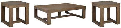 Cariton Gray Coffee Table With 2 End Tables - Ella Furniture