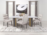 Carla Upholstered Dining Side Chair Stone (Set Of 2) 106683 - Ella Furniture