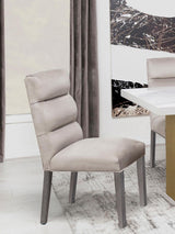 Carla Upholstered Dining Side Chair Stone (Set Of 2) 106683 - Ella Furniture