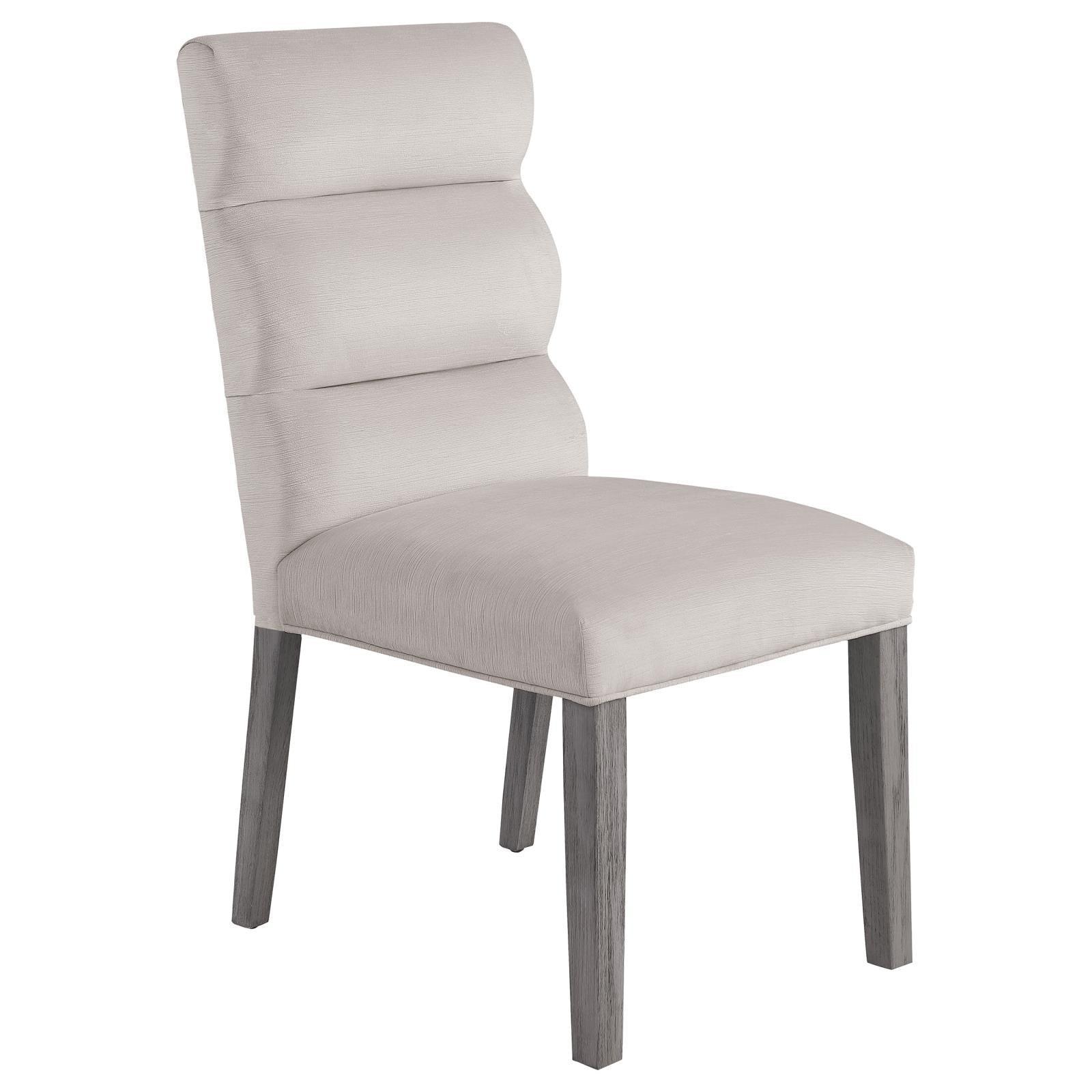 Carla Upholstered Dining Side Chair Stone (Set Of 2) 106683 - Ella Furniture