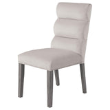 Carla Upholstered Dining Side Chair Stone (Set Of 2) 106683 - Ella Furniture