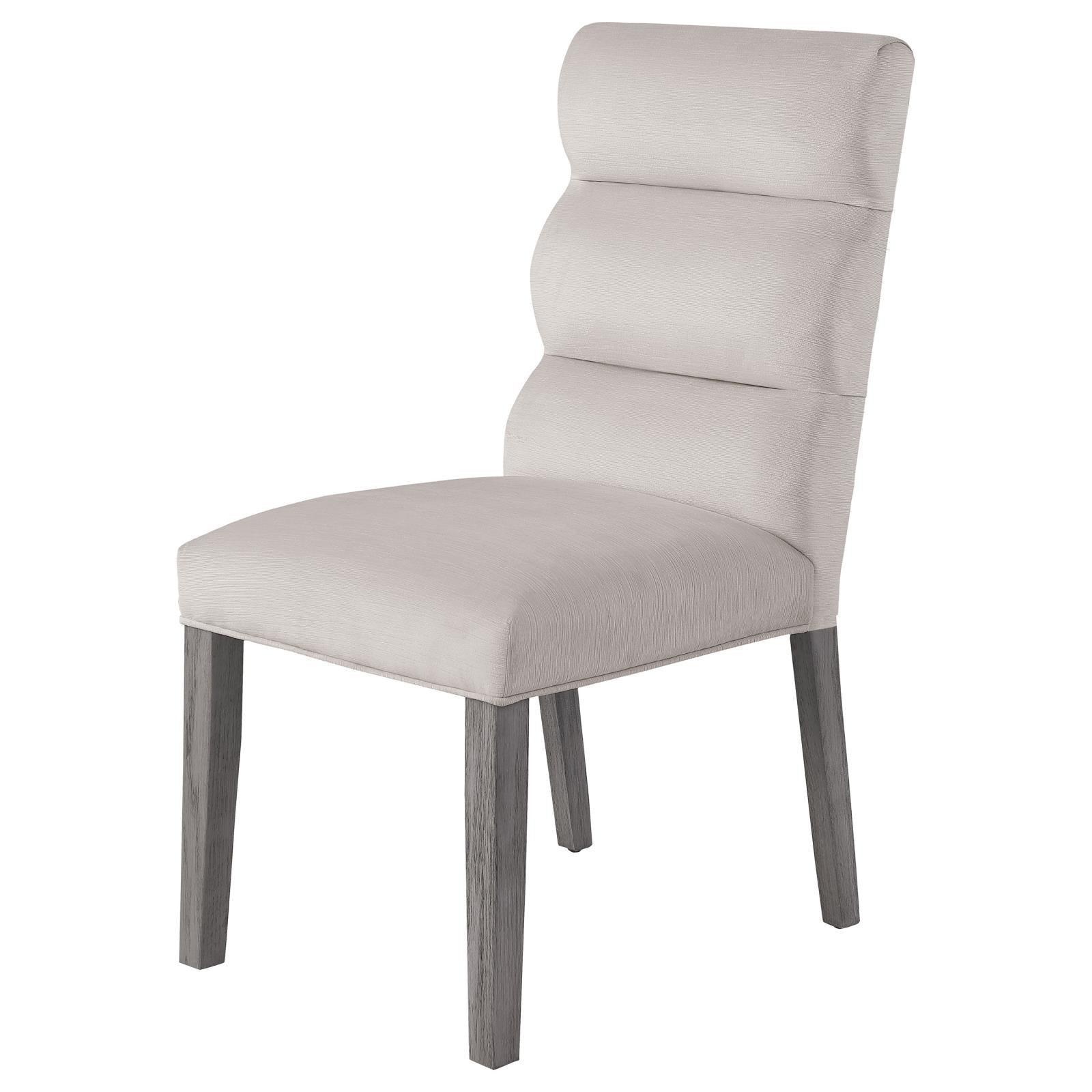 Carla Upholstered Dining Side Chair Stone (Set Of 2) 106683 - Ella Furniture