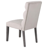 Carla Upholstered Dining Side Chair Stone (Set Of 2) 106683 - Ella Furniture